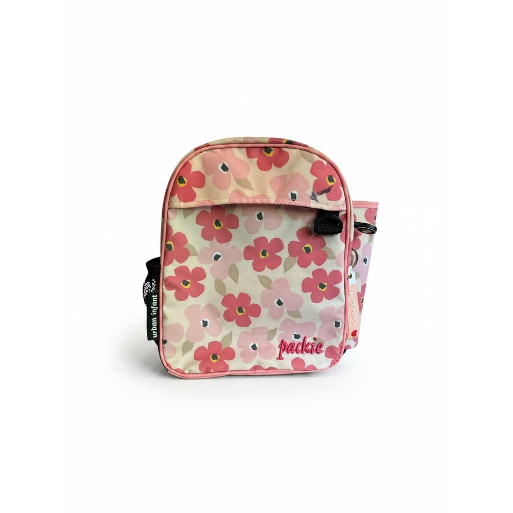 Urban Infant Packie Backpack Small Pink Floral Art Folder Pocket Preschool